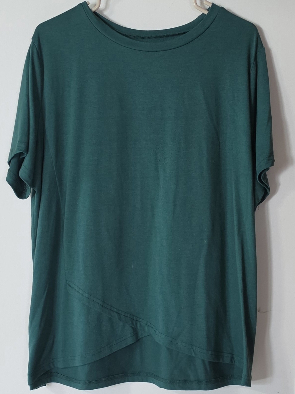 2X Eytino Womens Crewneck Short Sleeve Curved Hem Tunic Shirt
